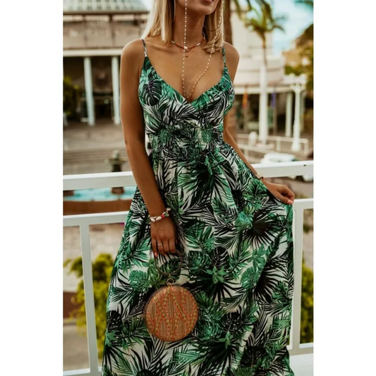 Hattie - Robe de Commuter à Taille Froncée Imprimée