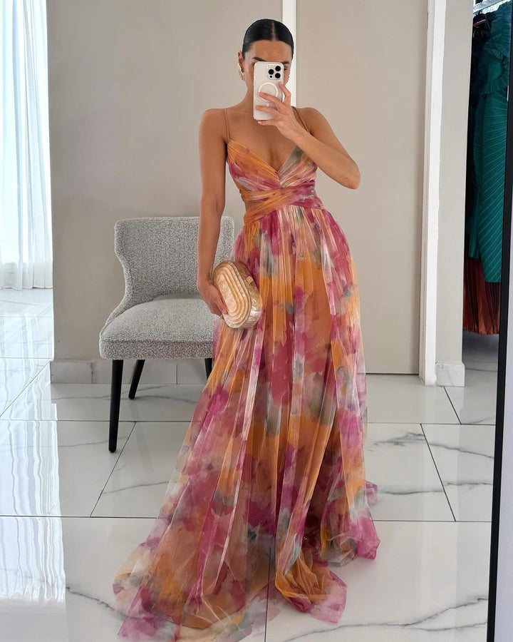 Aira - Robe Longue Élégante avec Lacets