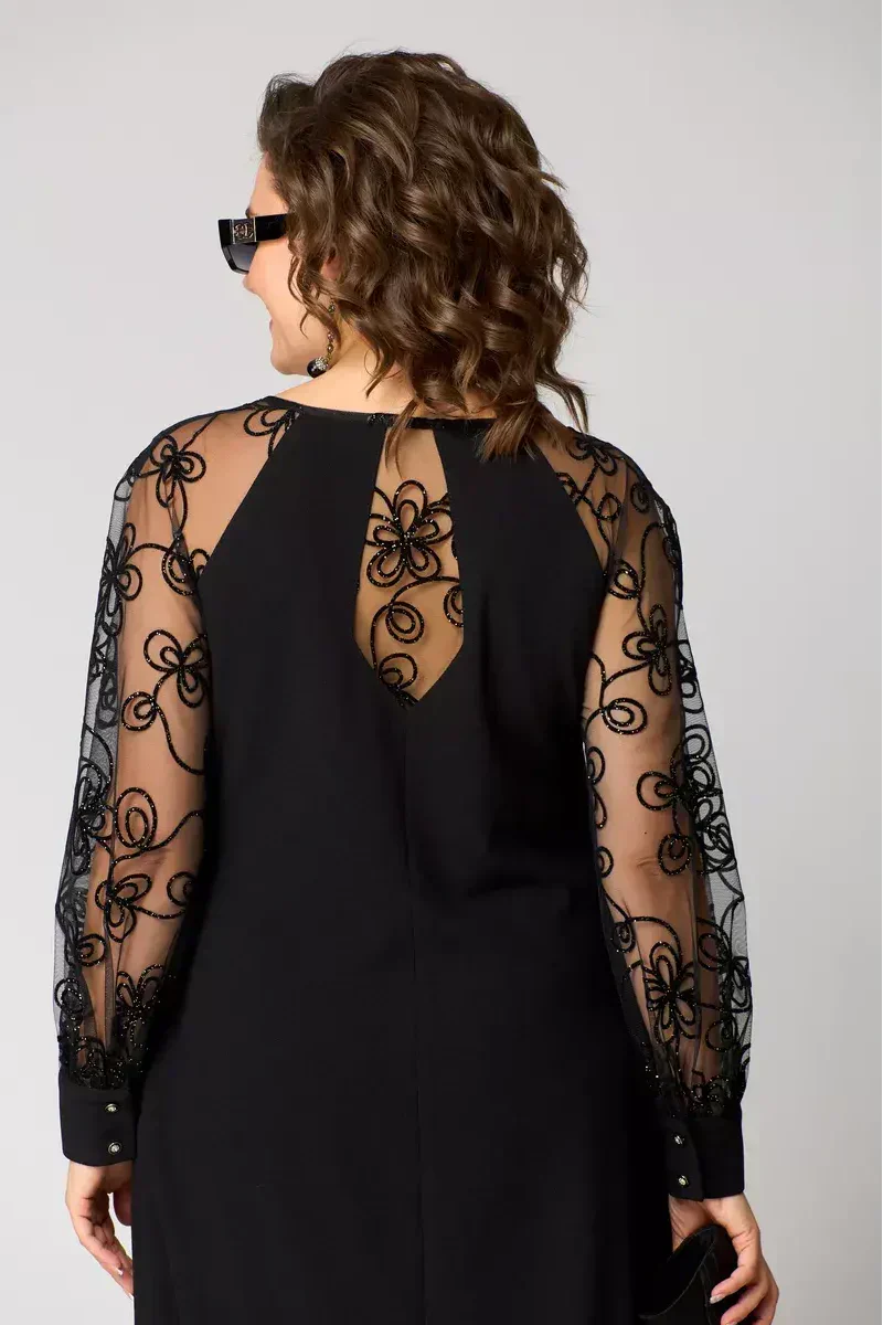 Coralía | Robe Femme avec Manches Brodées