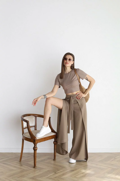 ARIANE – PANTALONS EN LIN À JAMBES LARGES POUR FEMMES