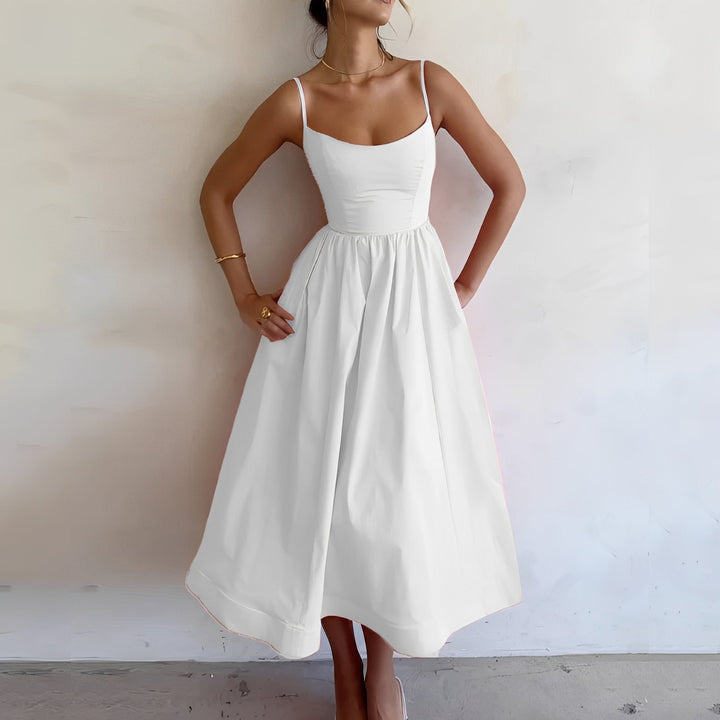 Alexia - Robe midi élégante et fluide pour femmes