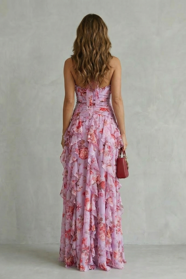 Belladina™ | Robe Maxi Halter en Rose Romantique