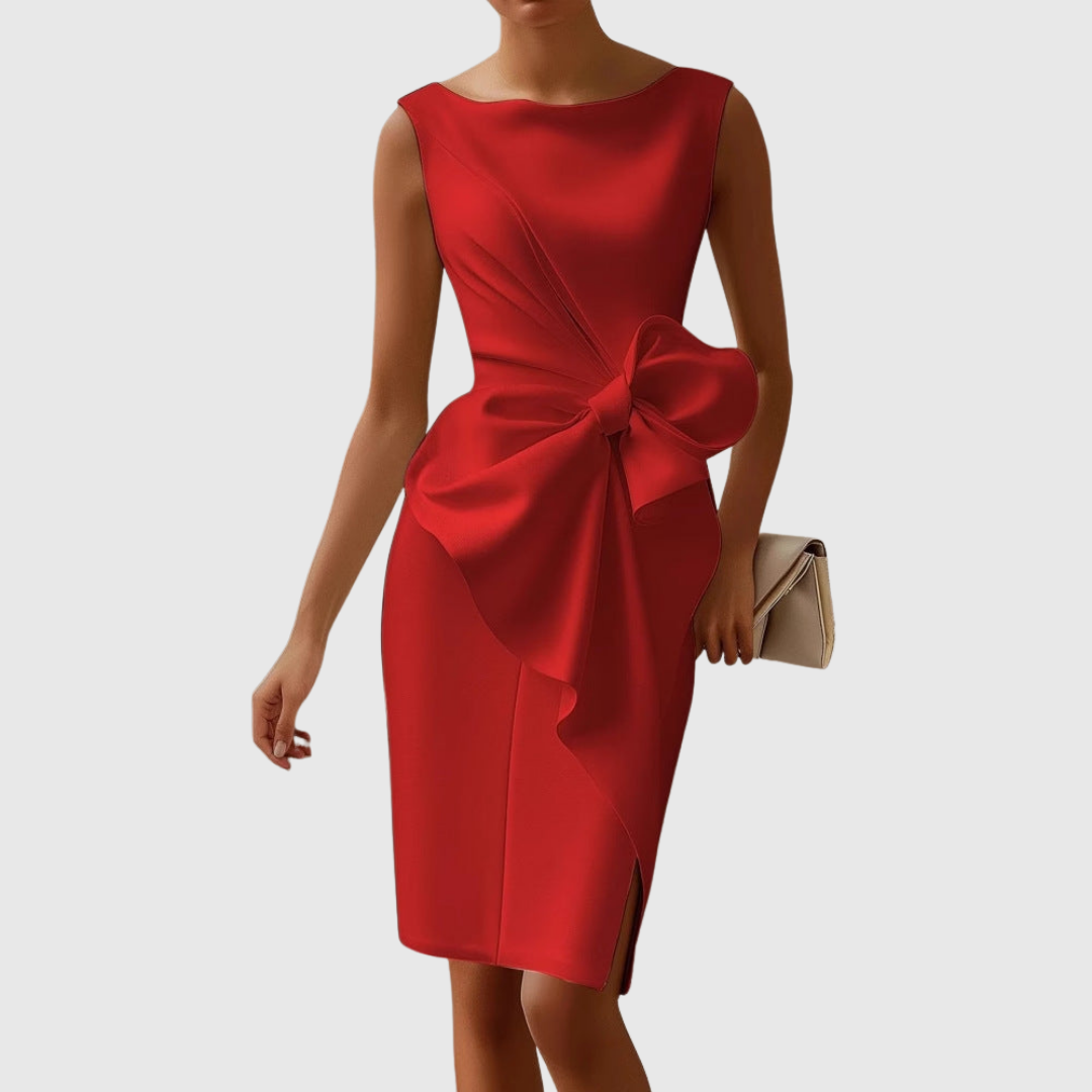 Ainsley | Robe Midi Sans Manches Élégante
