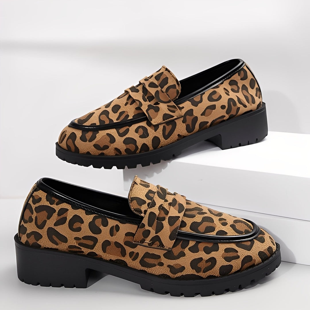 Camélia - Chaussures élégantes à imprimé léopard pour femmes