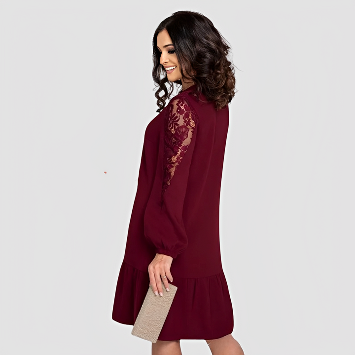 Colette – Robe Midi Féminine à Manches Longues