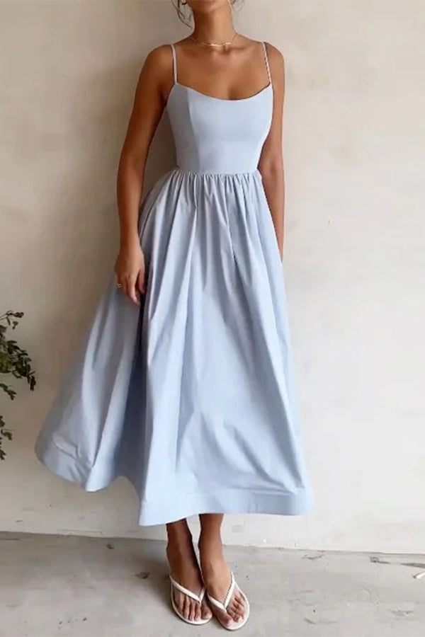 Charry - Robe Élégante avec Décolleté en U et Plis Séducteurs