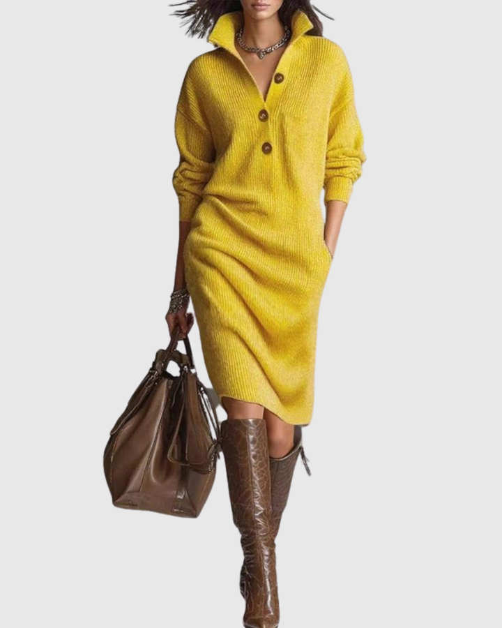 Arianell – Robe Midi en Tricot Élégante