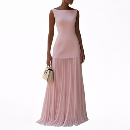 Celeste - Robe Maxi Plissée