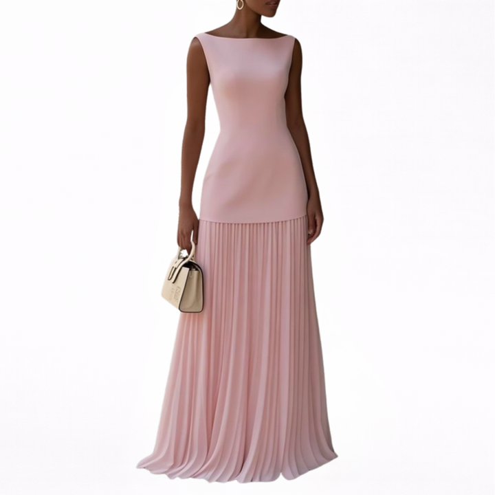 Celeste - Robe Maxi Plissée