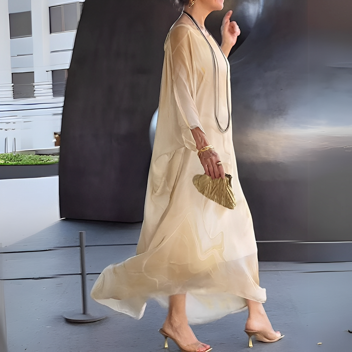 Emory - Robe Moderne en Chiffon de Soie pour Femme