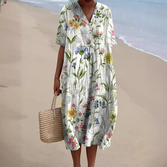 GABRIELA – ROBE DÉCONTRACTÉE AVEC THÈME FLORAL