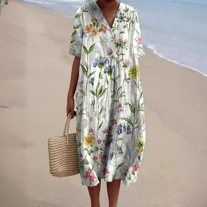 GABRIELA – ROBE DÉCONTRACTÉE AVEC THÈME FLORAL