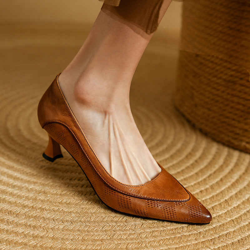 Bonnie - Élégantes Chaussures à Talons Aiguilles en Cuir pour Femmes