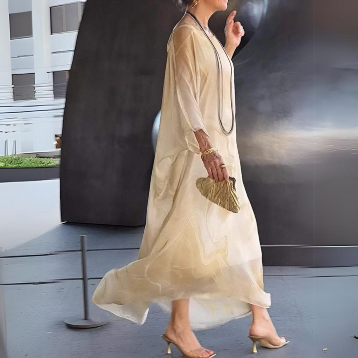 Aurora – Robe élégante en soie fabriquée en mousseline délicate