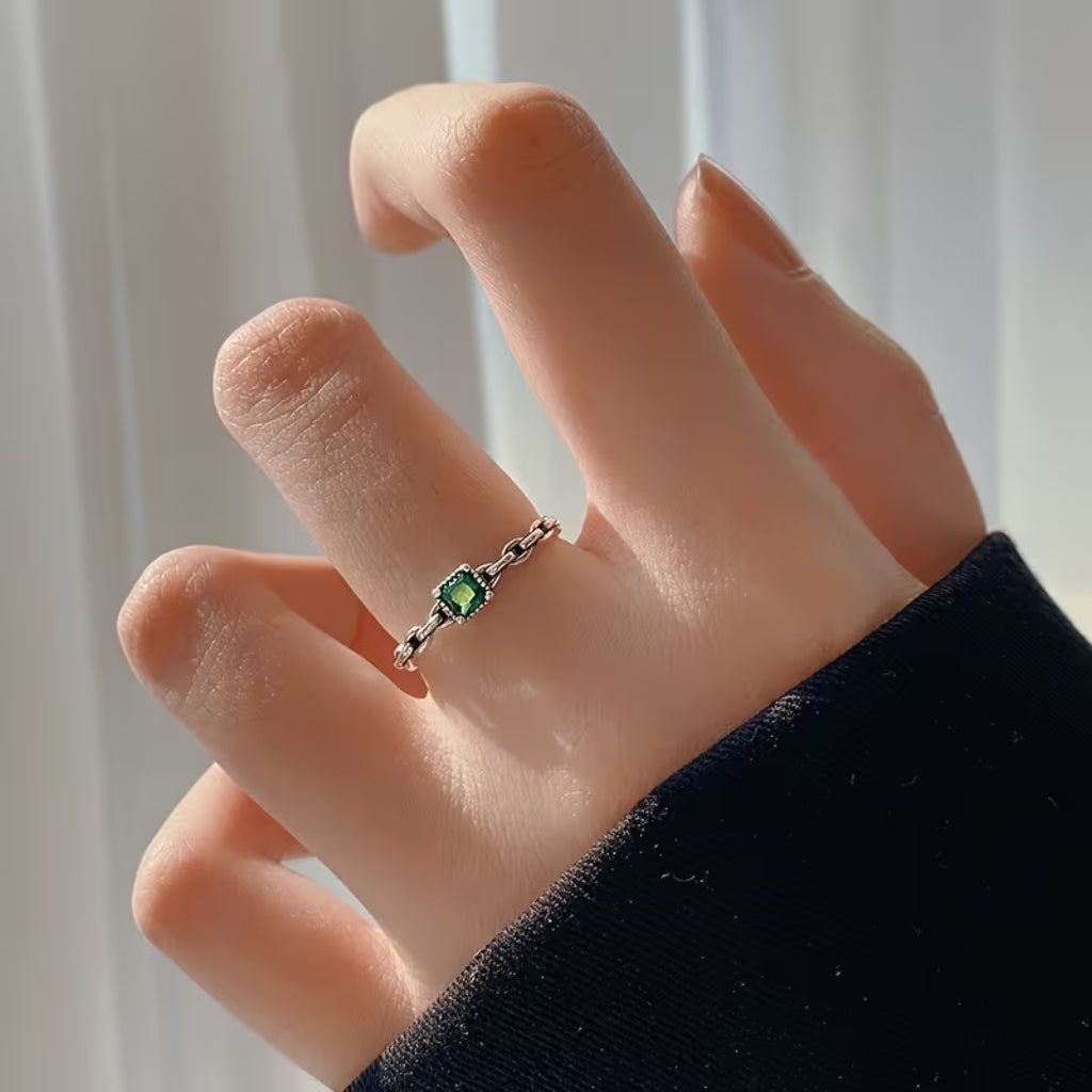 Bague Chaîne Émeraude