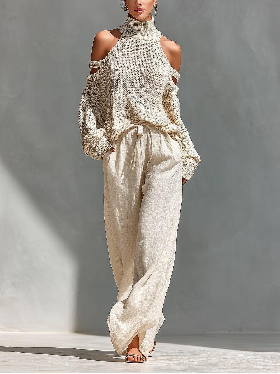 Camilla • Ensemble en maille et lin à la mode