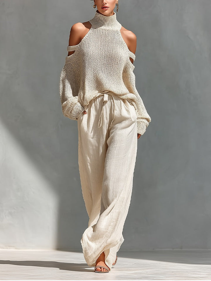 Camilla • Ensemble en maille et lin à la mode