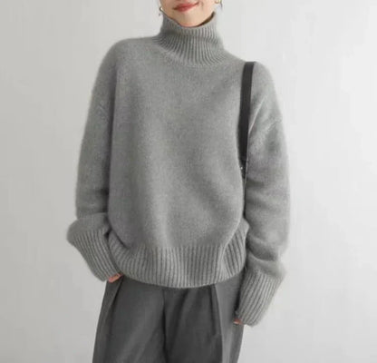 Lisette | Pull col roulé en cachemire