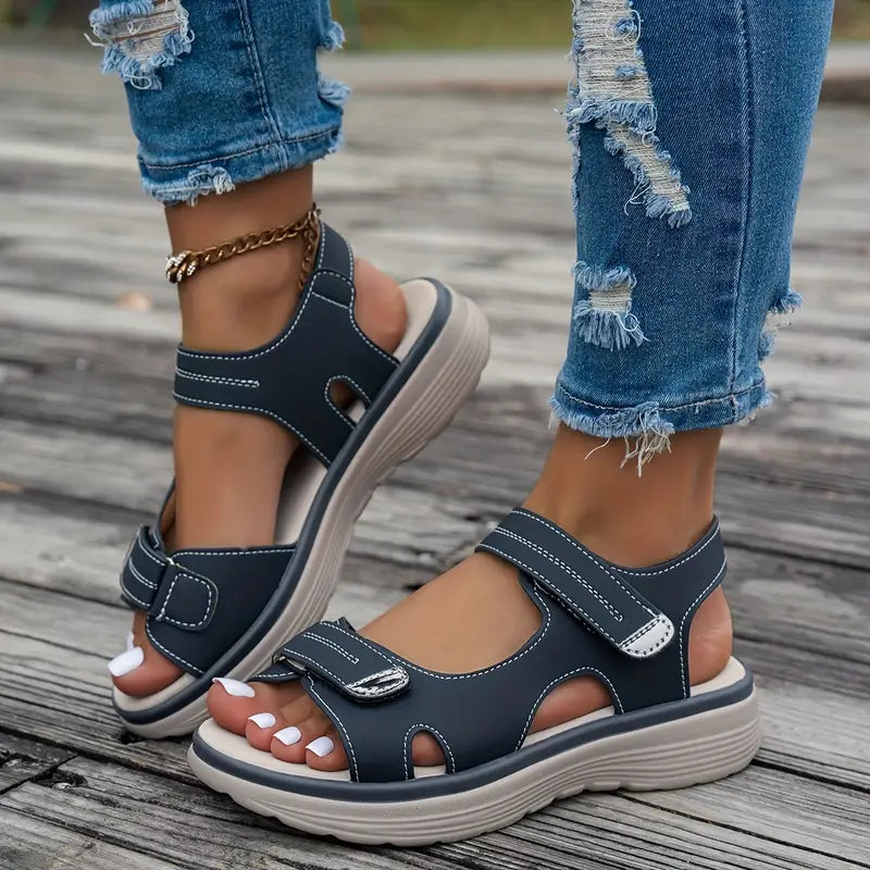 Alia™ | Sandales à talon compensé confortables avec bride de cheville