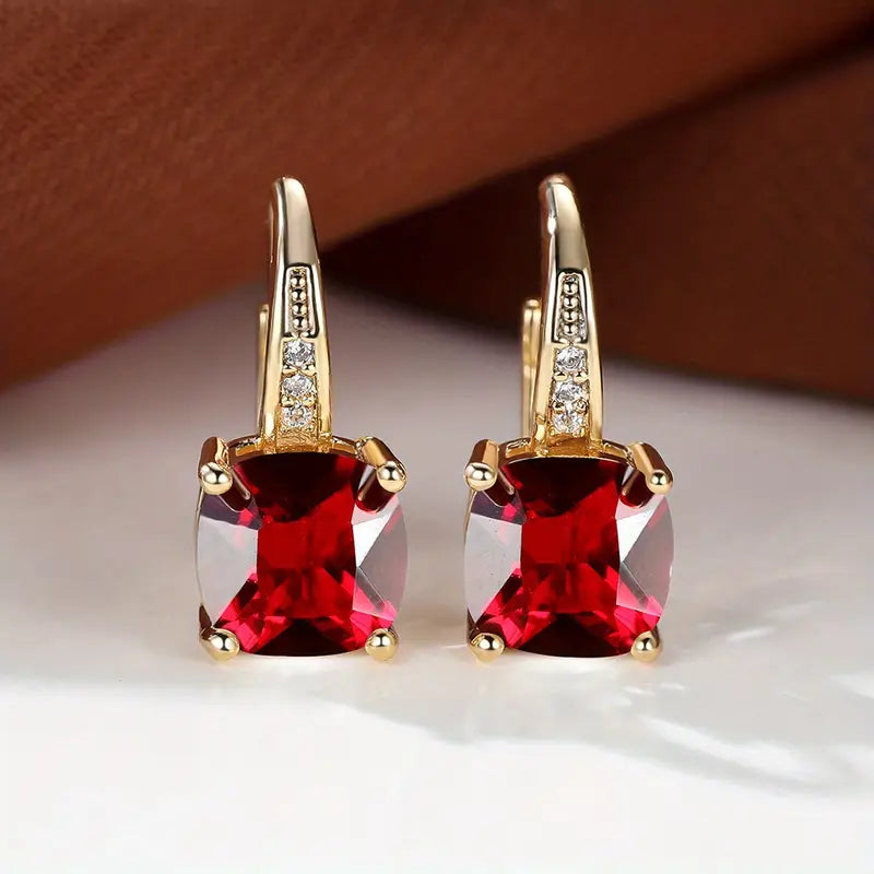 Boucles d'oreilles créoles avec Pierre Mystique | Or