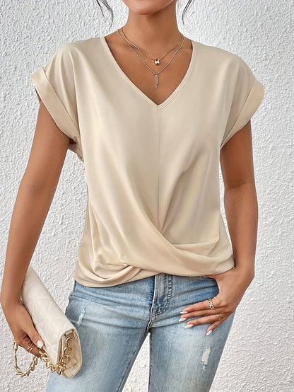 Maia – Haut V-Neck à Devant Torsadé