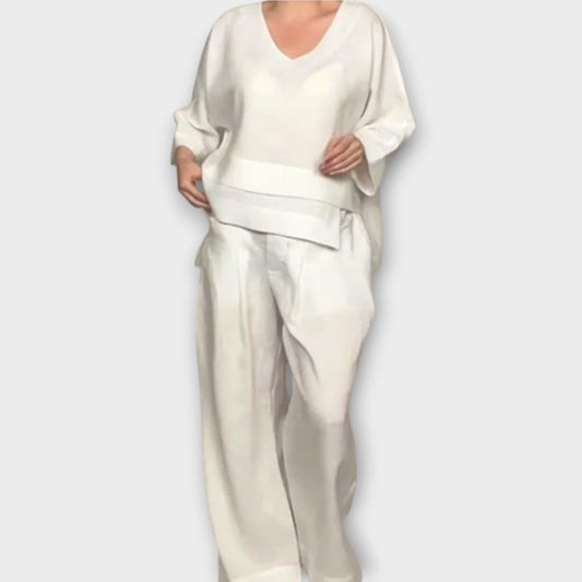 Ensemble de Lounge de Deux Pièces avec Pantalon Large et Coupe Détendue