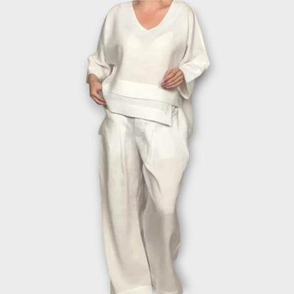 Ensemble Lounge en Deux Pièces avec Pantalon Large et Détendu