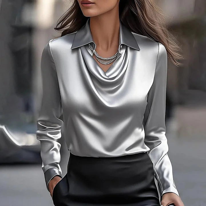 Malvina - Blouse en Satin Élégante
