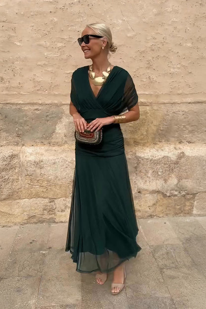 ANA | ROBE MAXI PLISSÉE ÉLÉGANTE