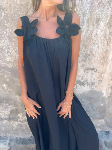 Robe Fleurie Décolletée en U - Élégance Intemporelle