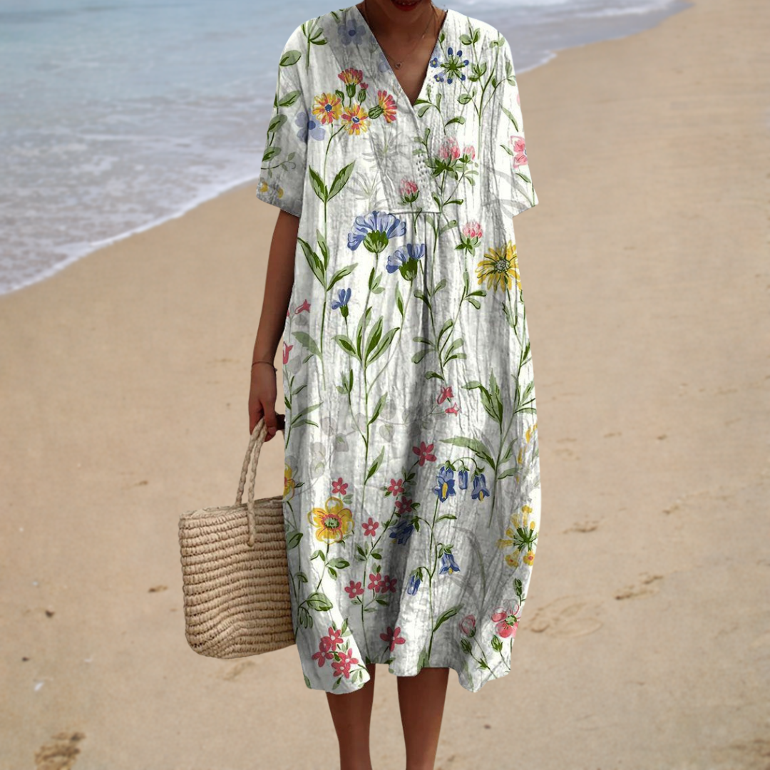 Delphine | Robe Longue Florale