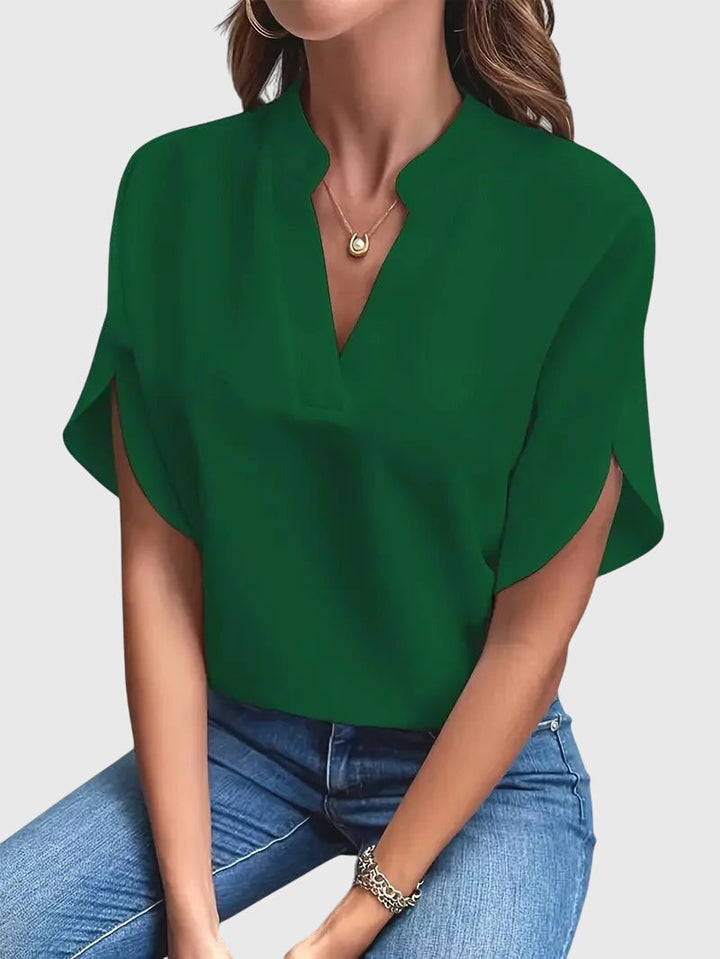 Beatrix™ | Chemise V-Cou Douce et Élégante