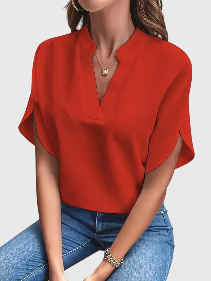 Beatrix™ | Chemise V-Cou Douce et Élégante