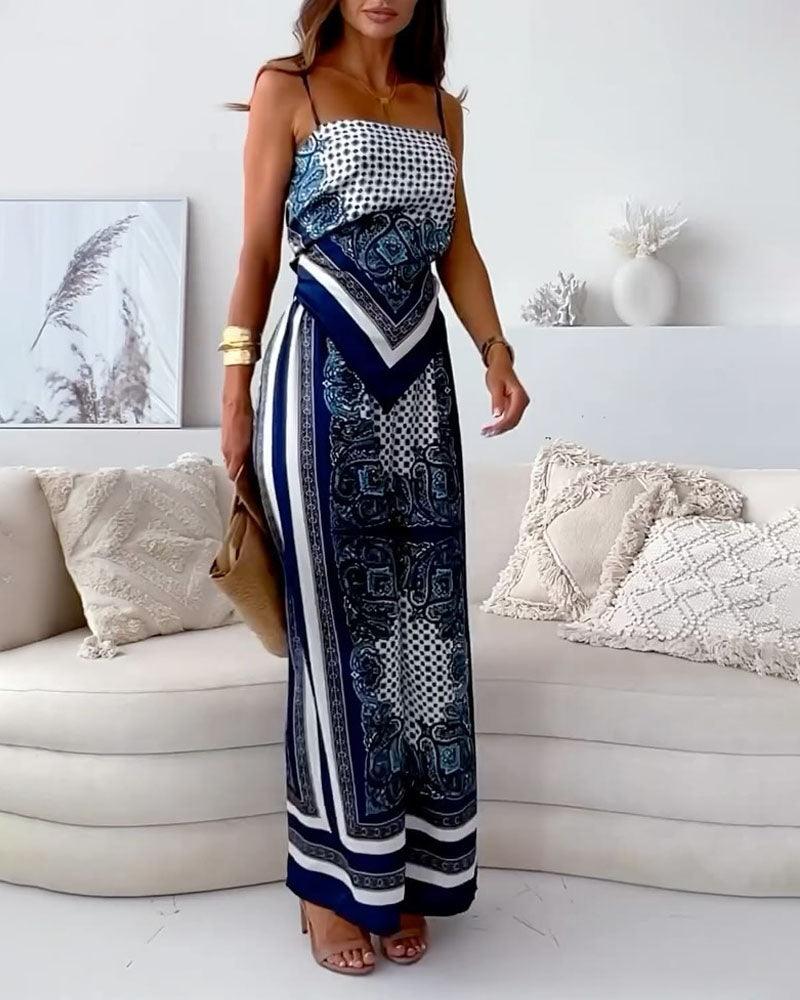Helen | Ensemble de Vêtements à Deux Pièces avec Haut et Pantalon Élégant Prêt pour les Vacances