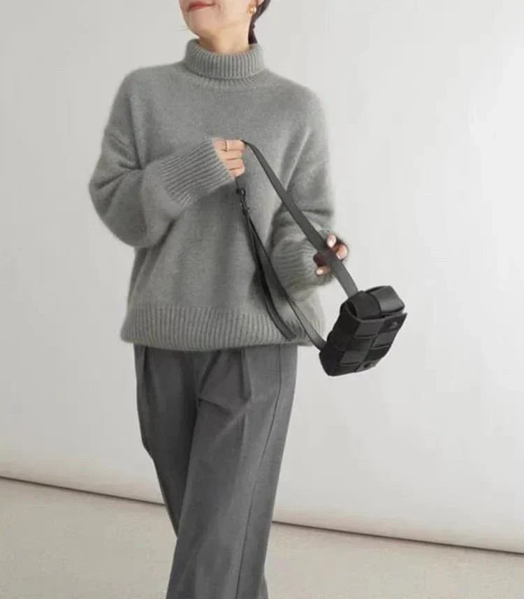 Lisette | Pull col roulé en cachemire