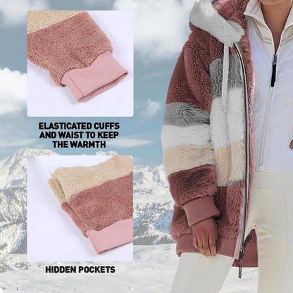 KAREN | Manteau Oversized en Peau Douce et Chaude avec Capuche