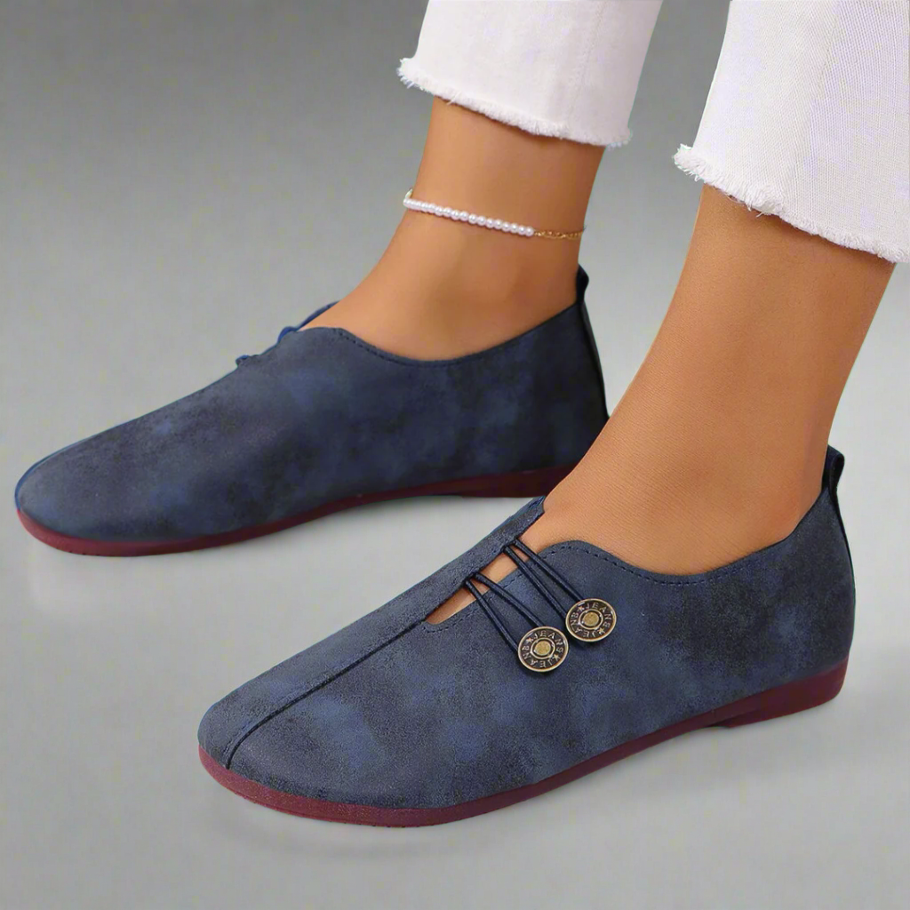 Kreszentia | Mocassins en cuir de chèvre suédé de haute qualité