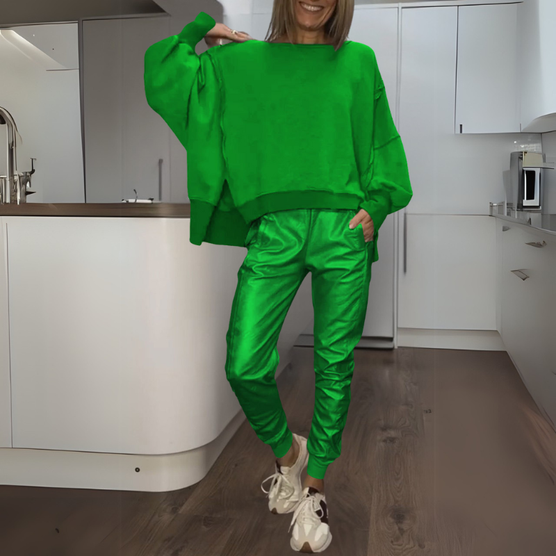 Tomasa - Ensemble Pull Satin et Jogging