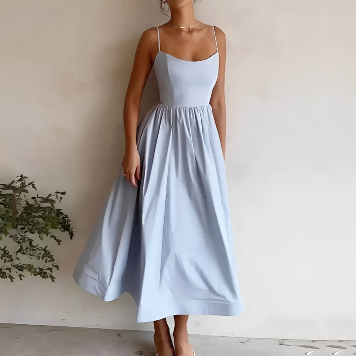 Alexia - Robe midi élégante et fluide pour femmes