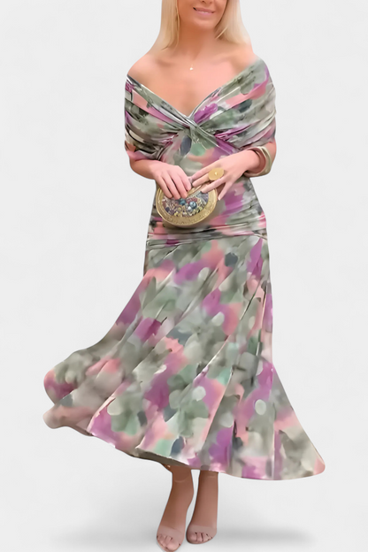Abigail | Robe longue florale à décolleté en V