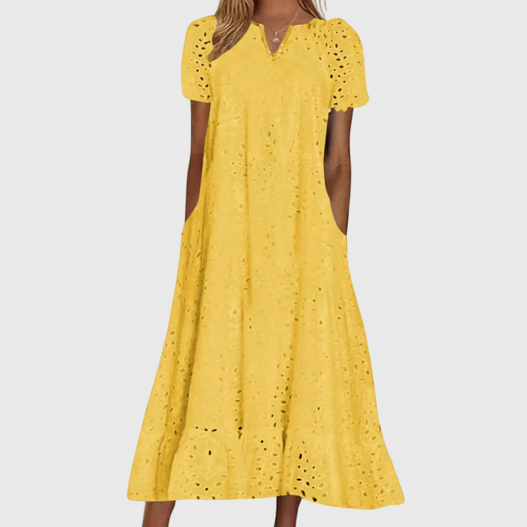 Avril | Robe Midi Élégante et Fluide