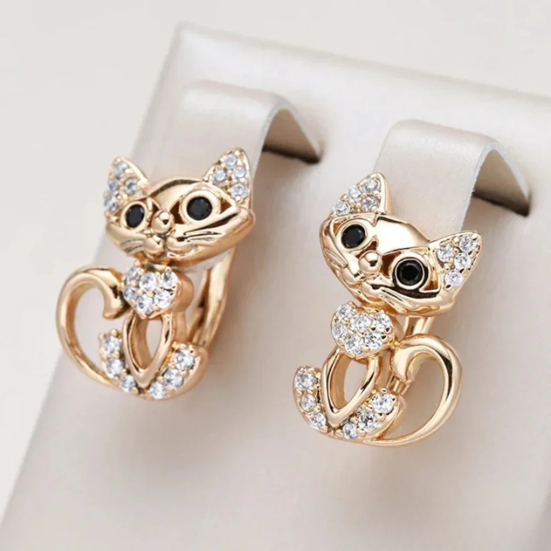 Boucles d'oreilles élégantes en zircon