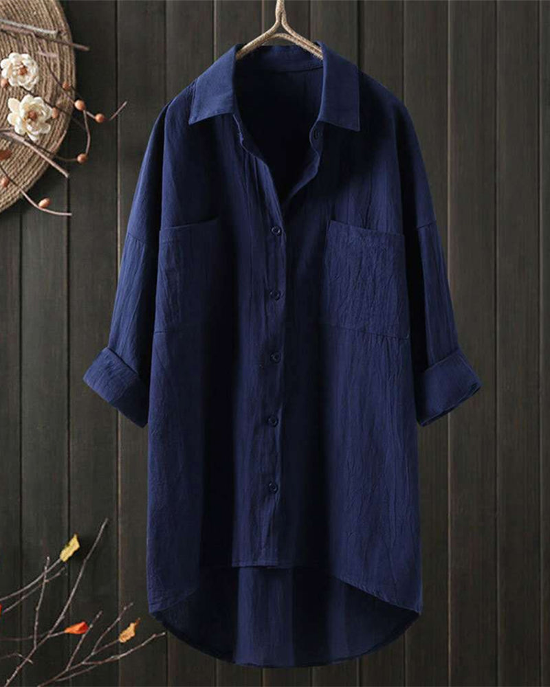 Olivia™ - Blouse ample et confortable de couleur unie