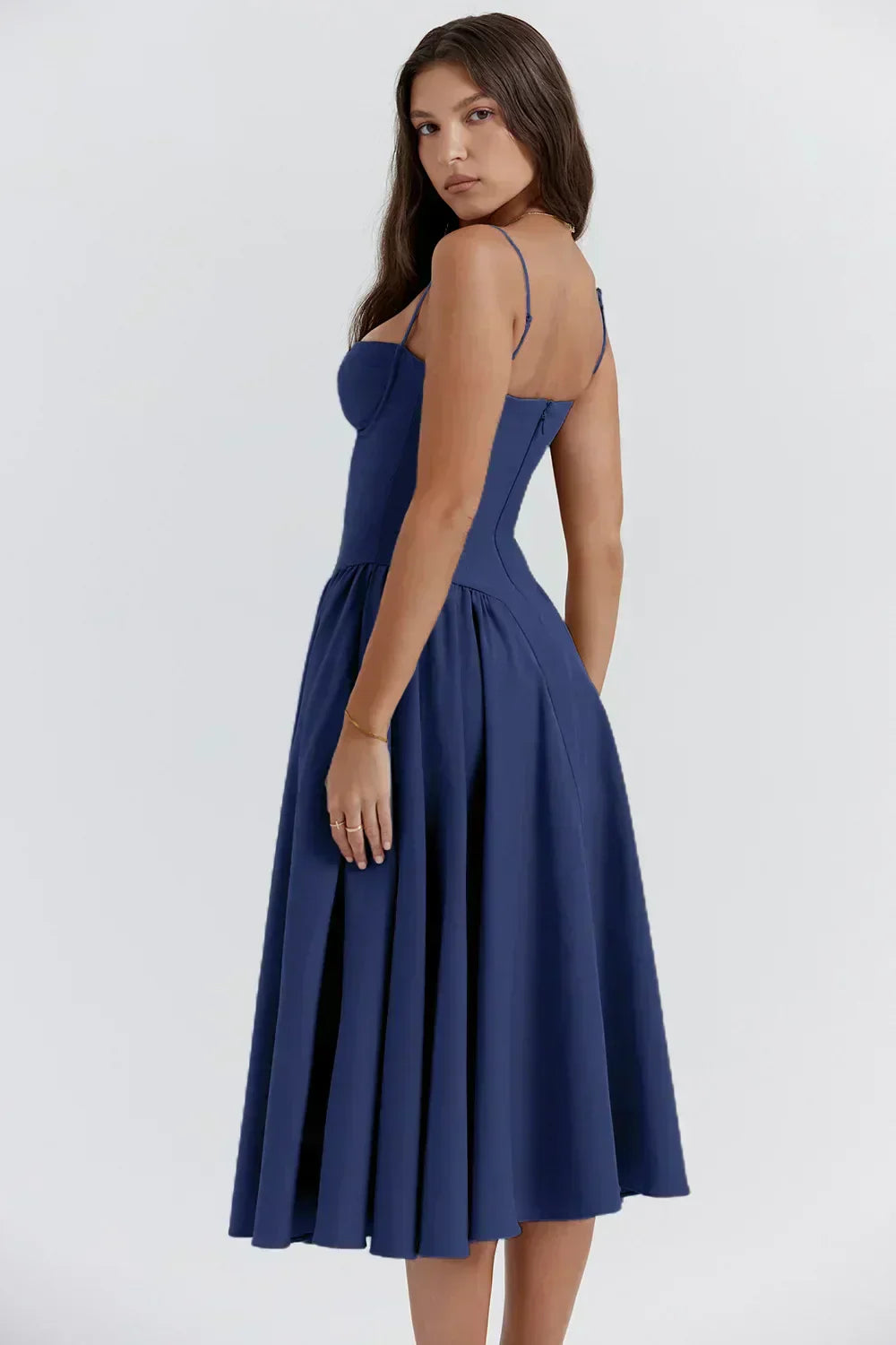 Elara | Robe à bretelles avec corset