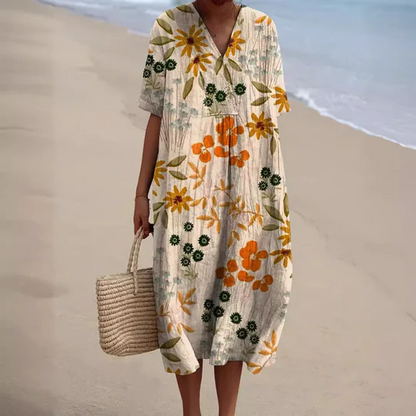 GABRIELA – ROBE DÉCONTRACTÉE AVEC THÈME FLORAL