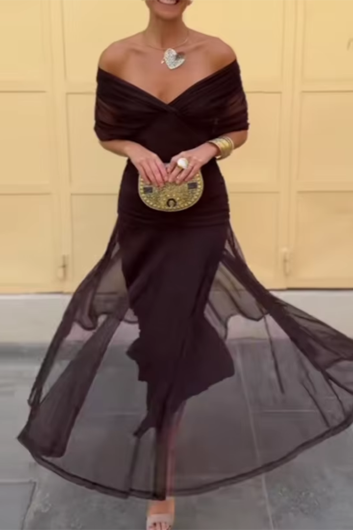 ANA | ROBE MAXI PLISSÉE ÉLÉGANTE