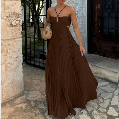 Marnie - Robe maxi élégante avec plis pour femmes