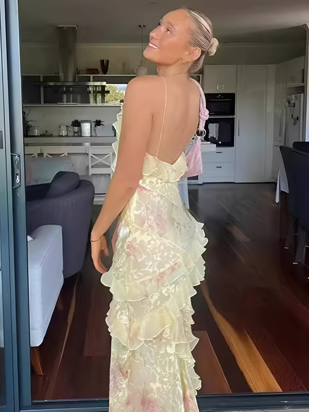 Angela - Élégant robe maxi dos nu pour femmes