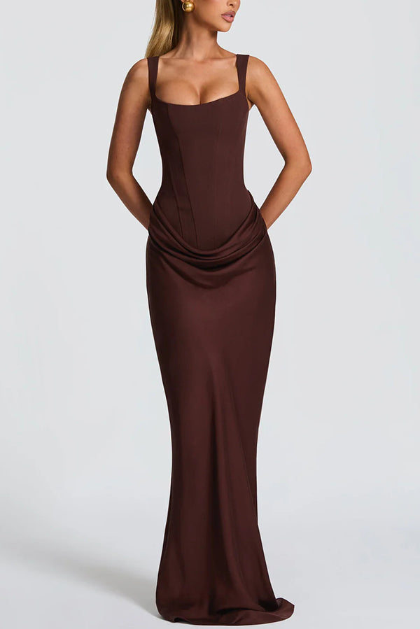 Leonor ❘ Robe maxi à décolleté carré