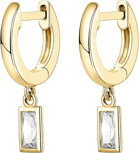 Boucles d'oreilles en forme de colonne suspendue | Or